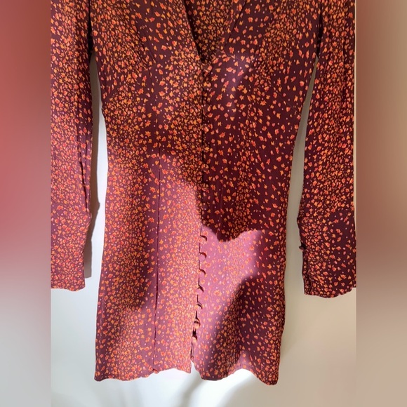 RIXO London Jackie Floral Long Sleeve Mini Dress | Size XS Rare 60s Style - Picture 13 of 14